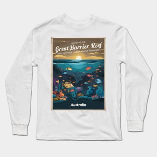 Retro Vintage Great Barrier Reef Adventure Long Sleeve T-Shirt